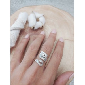 CAT SILVER RING