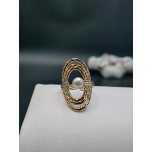 GOLD PEARL RING