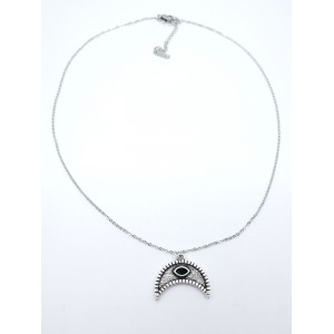 HALF MOON STAINLESS STEEL NECKLACE
