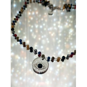 COLORFUL STEEL SILVER NECKLACE