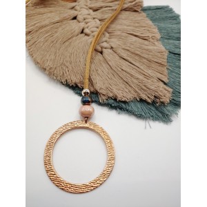 ROSE GOLD DISC NECKLACE