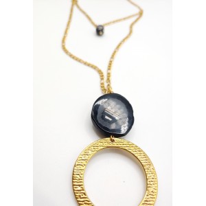 AGATE DISC NECKLACE