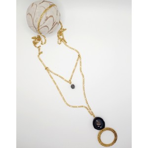 AGATE DISC NECKLACE